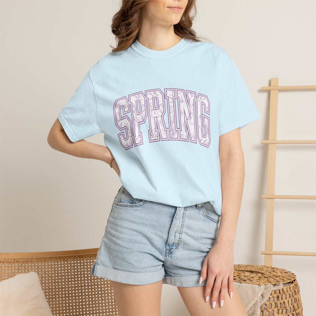 Rabbit Flower Design Shirt Spring Outdoors Gift Women Retro Tee Floral T-Shirt Springtime Fan Vintage Tshirt Nature Graphic Sketch Songbird