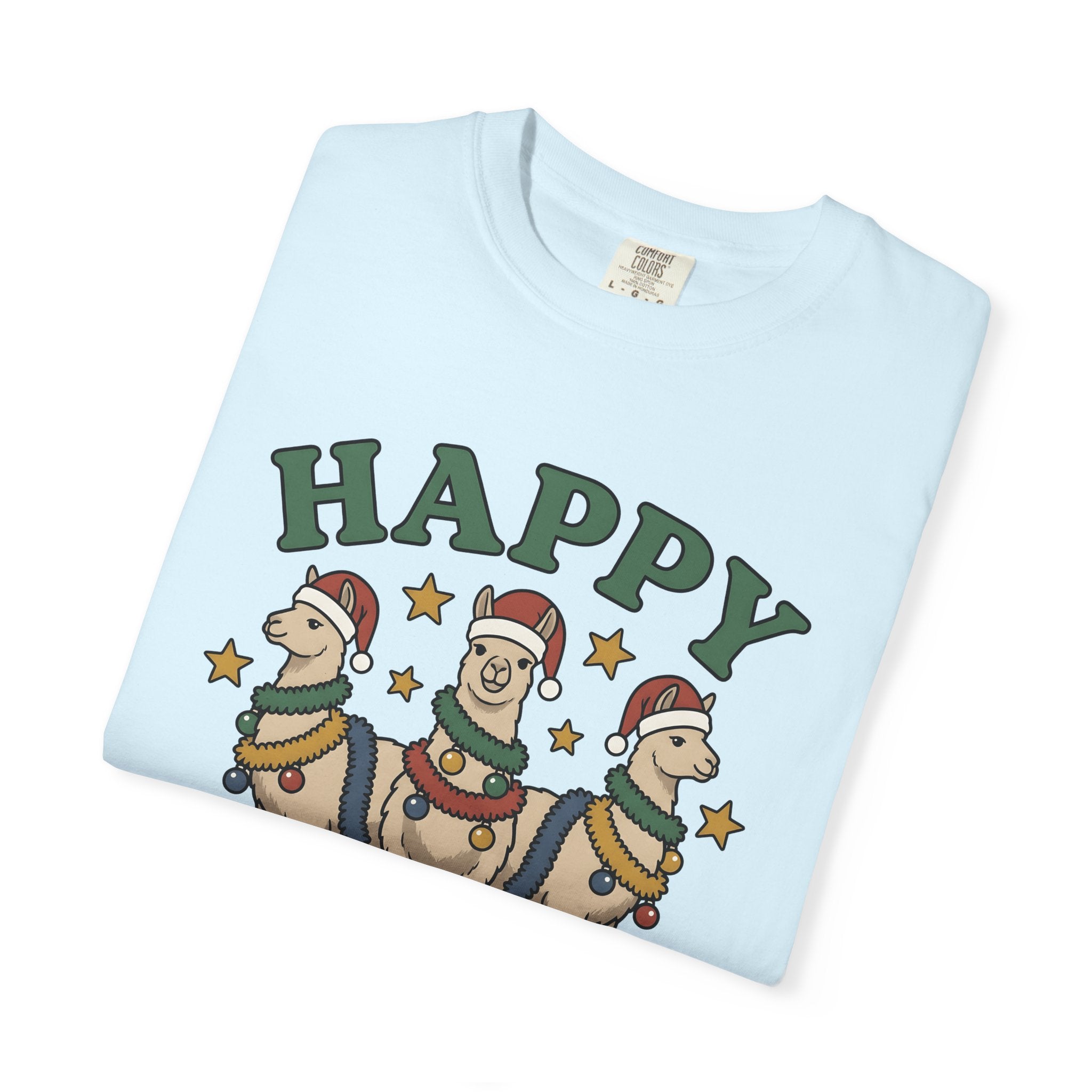 Llama Set Shirt Christmas Pet Gift Women Comic Tee Alpaca T-Shirt Xmas Fan Cartoon Tshirt Animal Graphic Classic Holiday Hat Tshirt