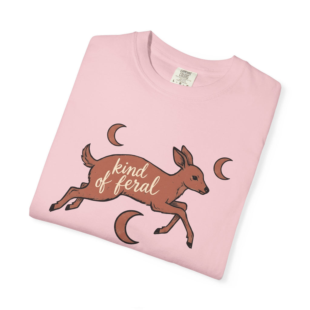 Deer Illustration Shirt Boho Chic Outdoors Gift Women Rustic Tee Buck T-Shirt Hippie Fan Country Tshirt Wilderness Graphic Sketch Moon