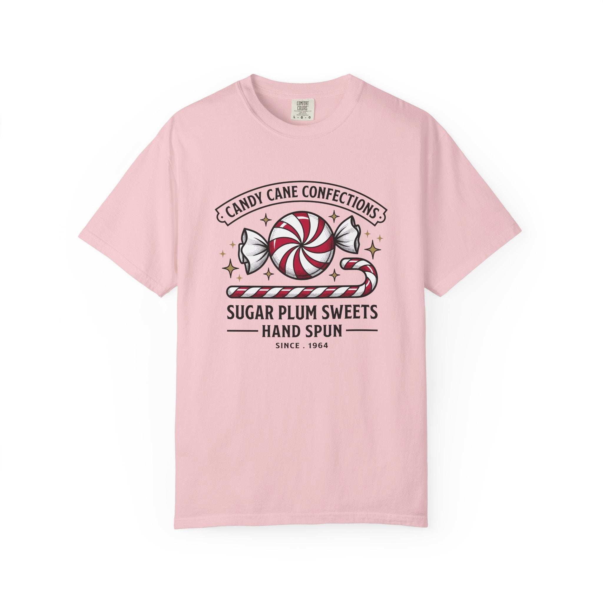 Candy Cane Shirt Christmas Food Gift Women Vintage Tee Striped Candy T-Shirt Xmas Fan Distressed Tshirt Foodie Graphic Retro Peppermint