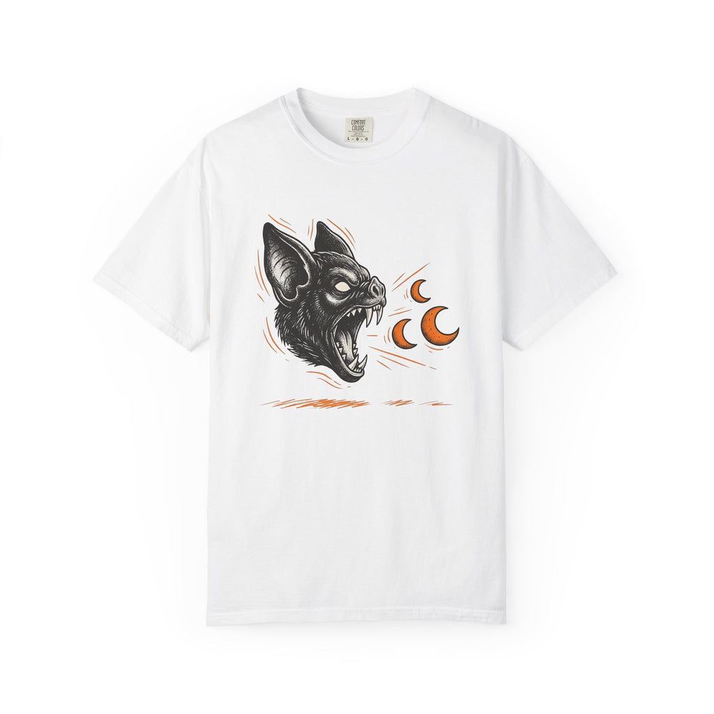 Bat Head Shirt Halloween Gothic Gift Women Tattoo Tee Bat T-Shirt Horror Fan Batwing Tshirt Dark Graphic Vintage Crescent Moon Tshirt