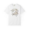 Moon Face Shirt Boho Chic Constellations Gift Women Starry Tee Lunar T-Shirt Bohemian Fan Celestial Graphic Tshirt Sketch Shining Stars