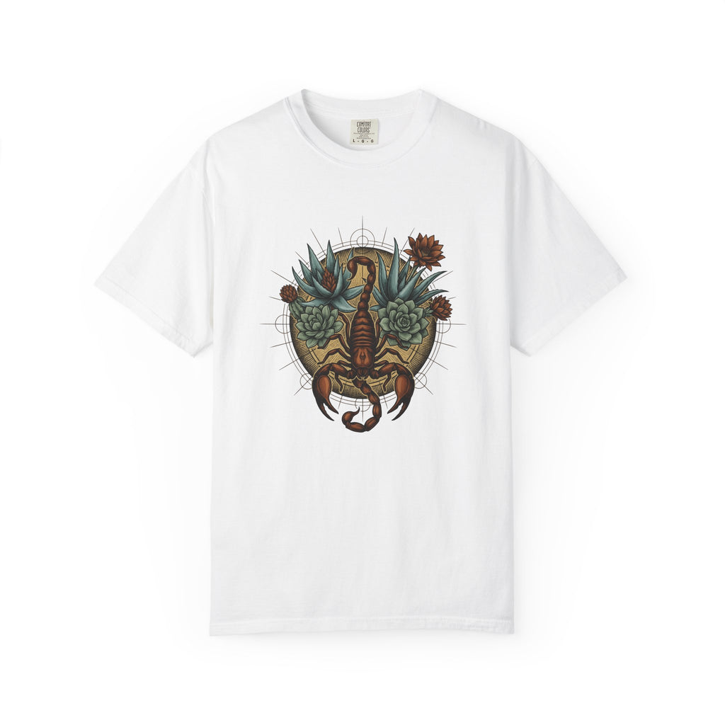 Scorpion Flower Shirt Boho Chic Horoscope Gift Women Tribal Tee Scorpio T-Shirt Bohemian Enthusiast Tribal Tshirt Astrology Graphic Retro