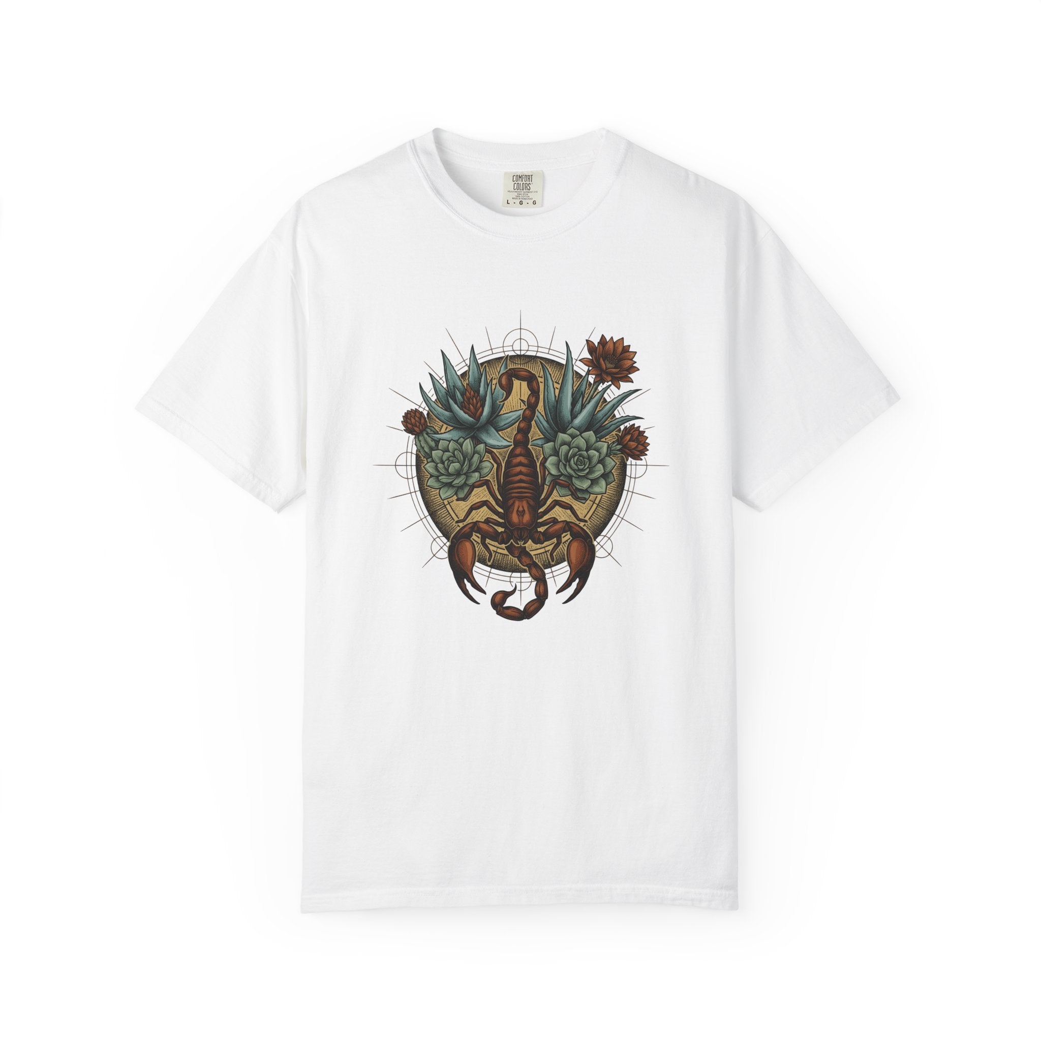 Scorpion Flower Shirt Boho Chic Horoscope Gift Women Tribal Tee Scorpio T-Shirt Bohemian Enthusiast Tribal Tshirt Astrology Graphic Retro