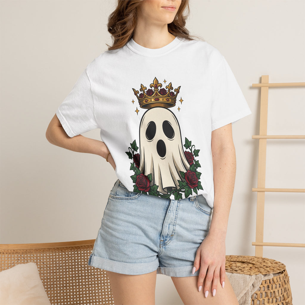 Spirit Crown Shirt Halloween Dark Gift Women Ink Tee Diadem T-Shirt Horror Fan Tattoo Tshirt Gothic Graphic Retro Flower Tshirt