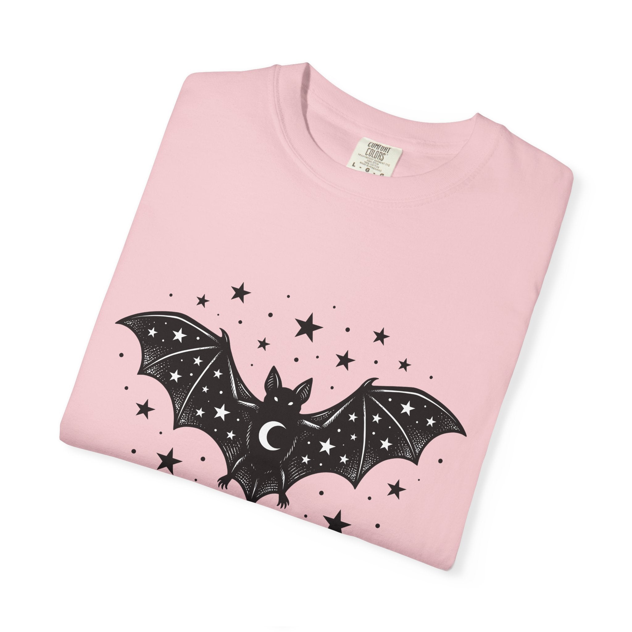 Bat Moon Shirt Halloween Witchcraft Gift Women Gothic Tee Lunar T-Shirt Horror Fan Dark Tshirt Occult Graphic Vintage Stars Tshirt