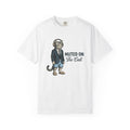 Cat Suit Shirt Cat Work From Home Gift Women Vintage Tee Catsuit T-Shirt Cat Fan Retro Tshirt Remote Graphic Hand Drawn Headphones Tshirt