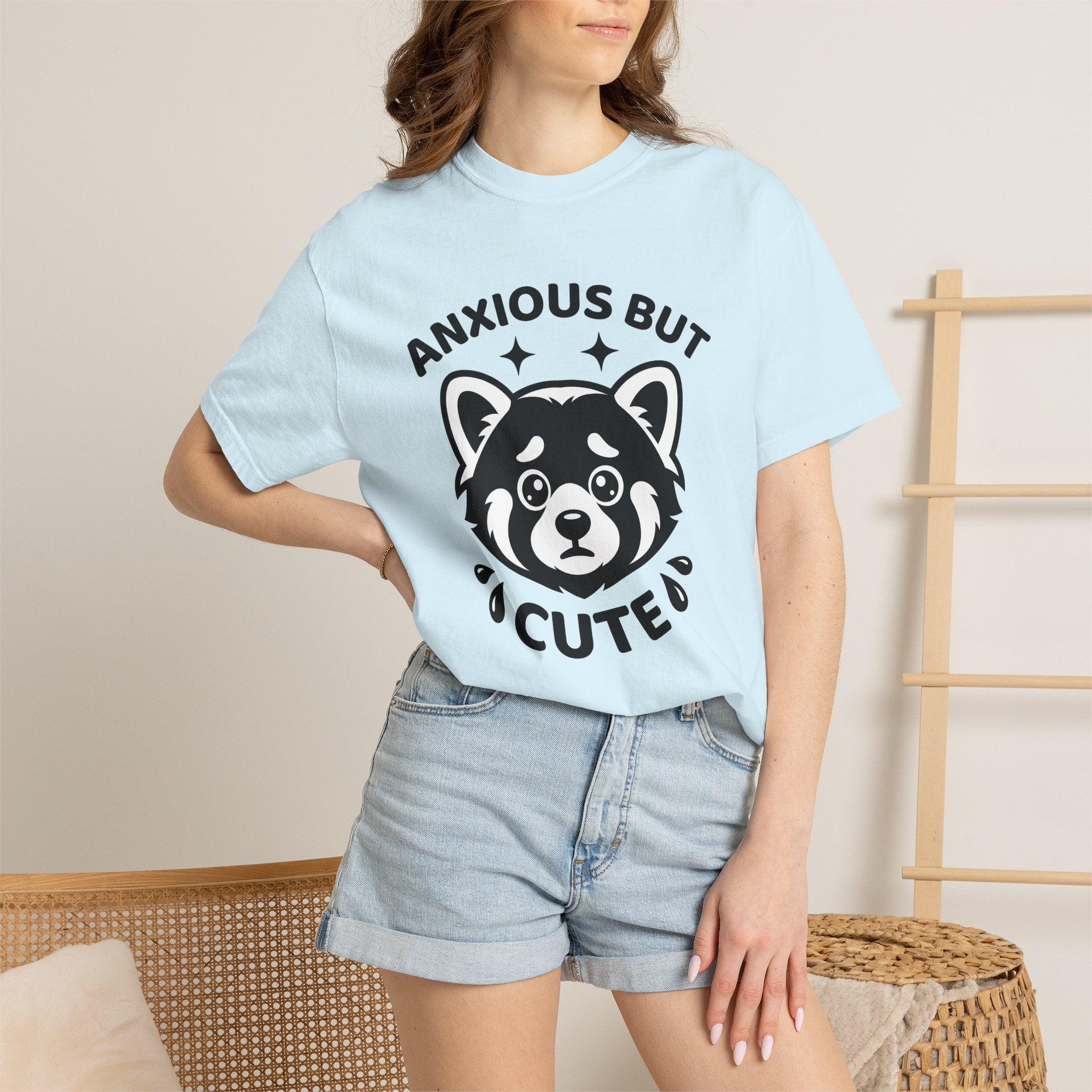 Sad Red Panda Shirt Funny Animal Gift Women Cartoon Tee Panda T-Shirt Humor Fan Comic Tshirt Wildlife Graphic Kawaii Stars Tshirt