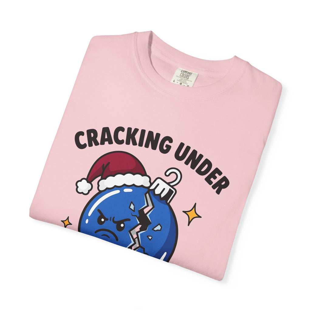 Irritated Bauble Shirt Christmas Gag Gift Women Caricature Tee Ornament T-Shirt Xmas Fan Cartoon Tshirt Prank Graphic Drawing Xmas Hat