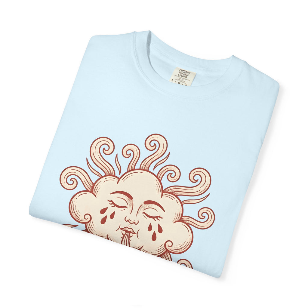 Solar Cloud Face Shirt Celestial Star Charts Gift Women Ethnic Tee Sun Face T-Shirt Galaxy Fan Cosmic Tshirt Astrology Graphic Classic