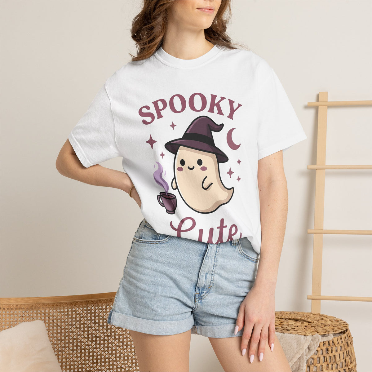 Spooky Witch Shirt Halloween Espresso Gift Women Cute Tee Sorceress T-Shirt Horror Fan Occult Tshirt Coffee Graphic Vintage Mug Tshirt