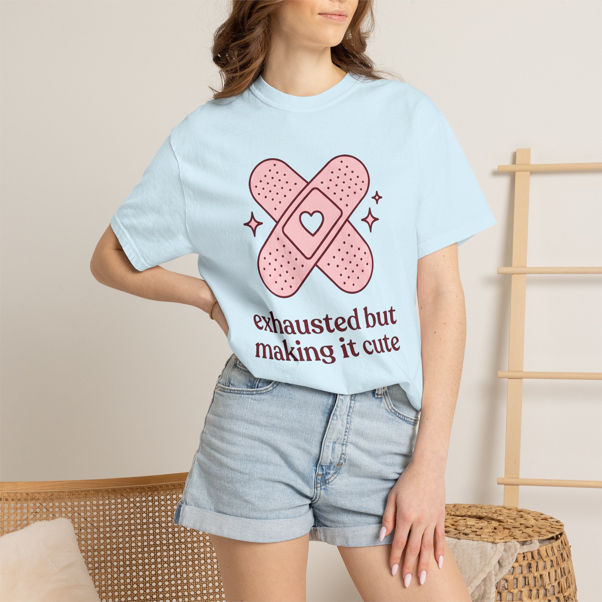 Adhesive Heart Shirt Nurses Medicare Gift Women Modern Tee Sticky Heart T-Shirt Nurse Practitioner Enthusiast Contemporary Tshirt Medical