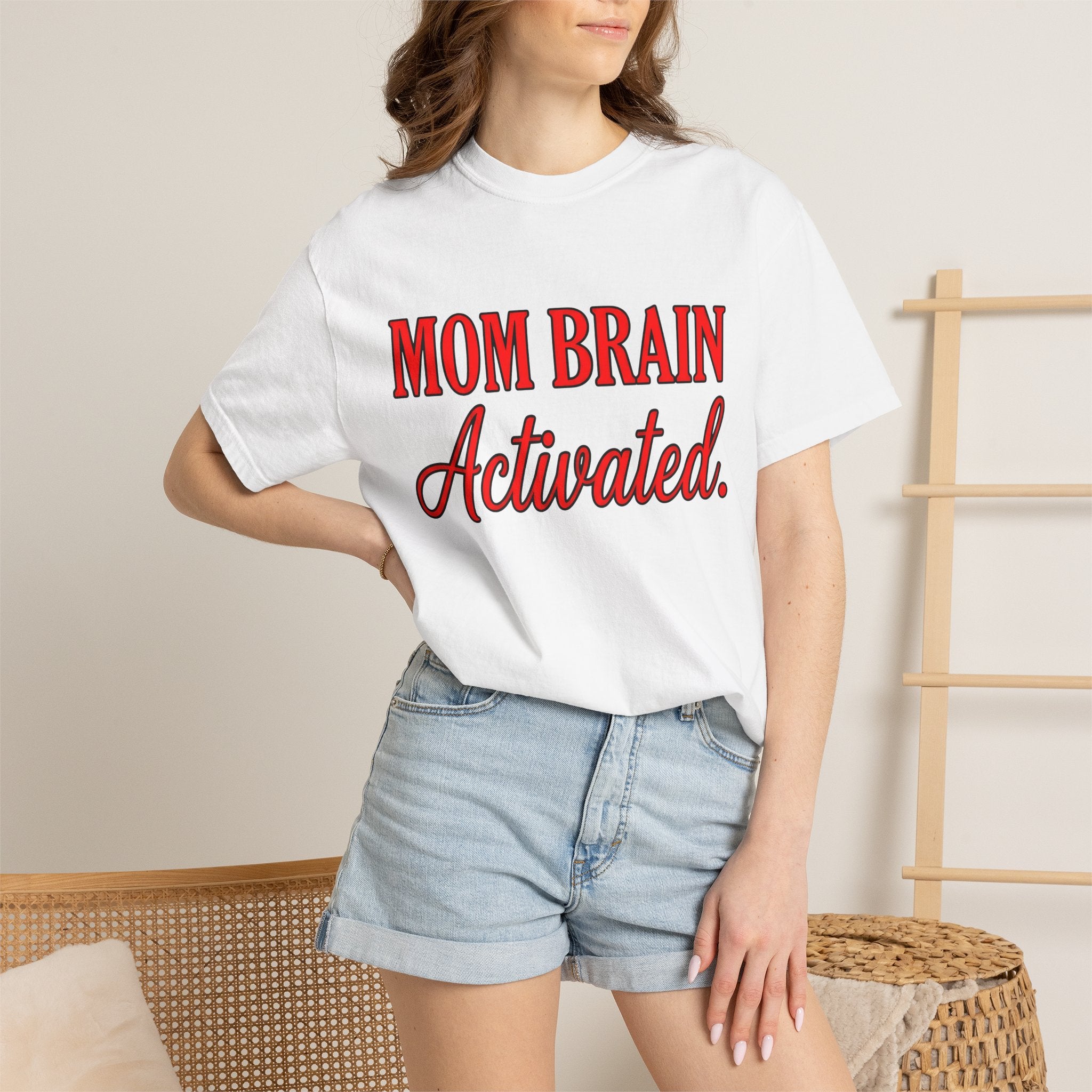 Bold Script Text Shirt Moms Parenting Gift Women Funny Tee Calligraphy T-Shirt Motherhood Fan Humorous Tshirt Parenting Graphic Retro