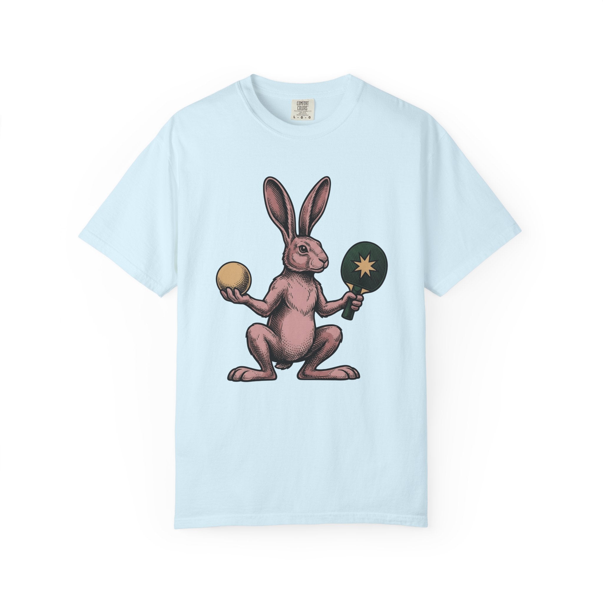 Bunny Ping Pong Shirt Sports Pet Gift Women Retro Tee Table Tennis T-Shirt Athlete Fan Vintage Tshirt Animal Graphic Sketch Racket Tshirt