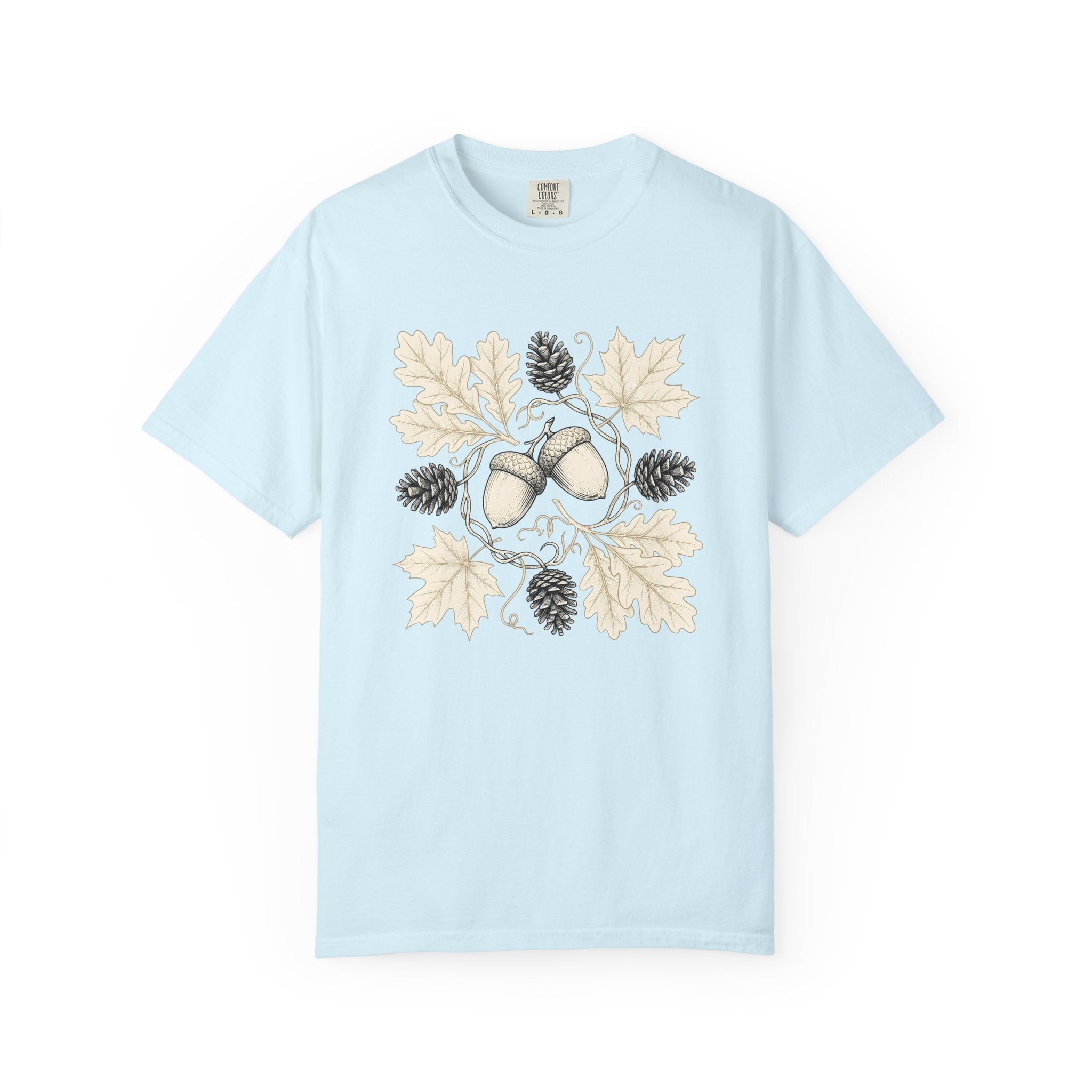 Acorn Pinecone Shirt Cottagecore Nature Gift Women Botanical Tee Pinecone T-Shirt Rustic Fan Floral Tshirt Wilderness Graphic Vintage Oak