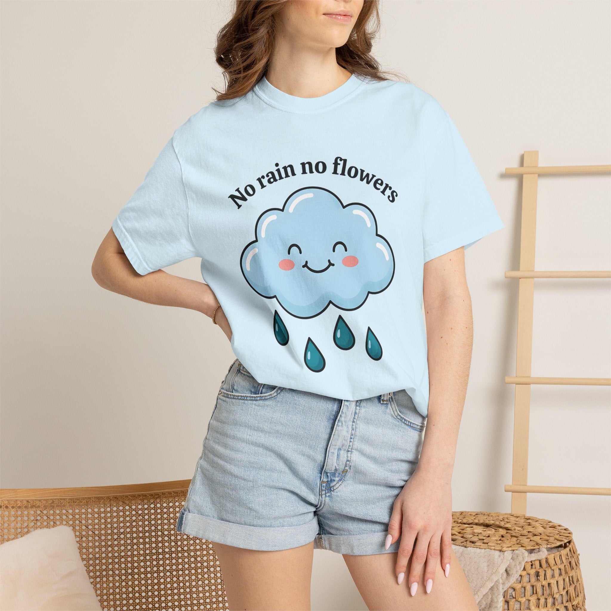 Charming Cloud Shirt Positivity Uplift Gift Women Illustrated Tee Cloud T-Shirt Optimism Fan Inspirational Tshirt Uplifting Graphic Doodle