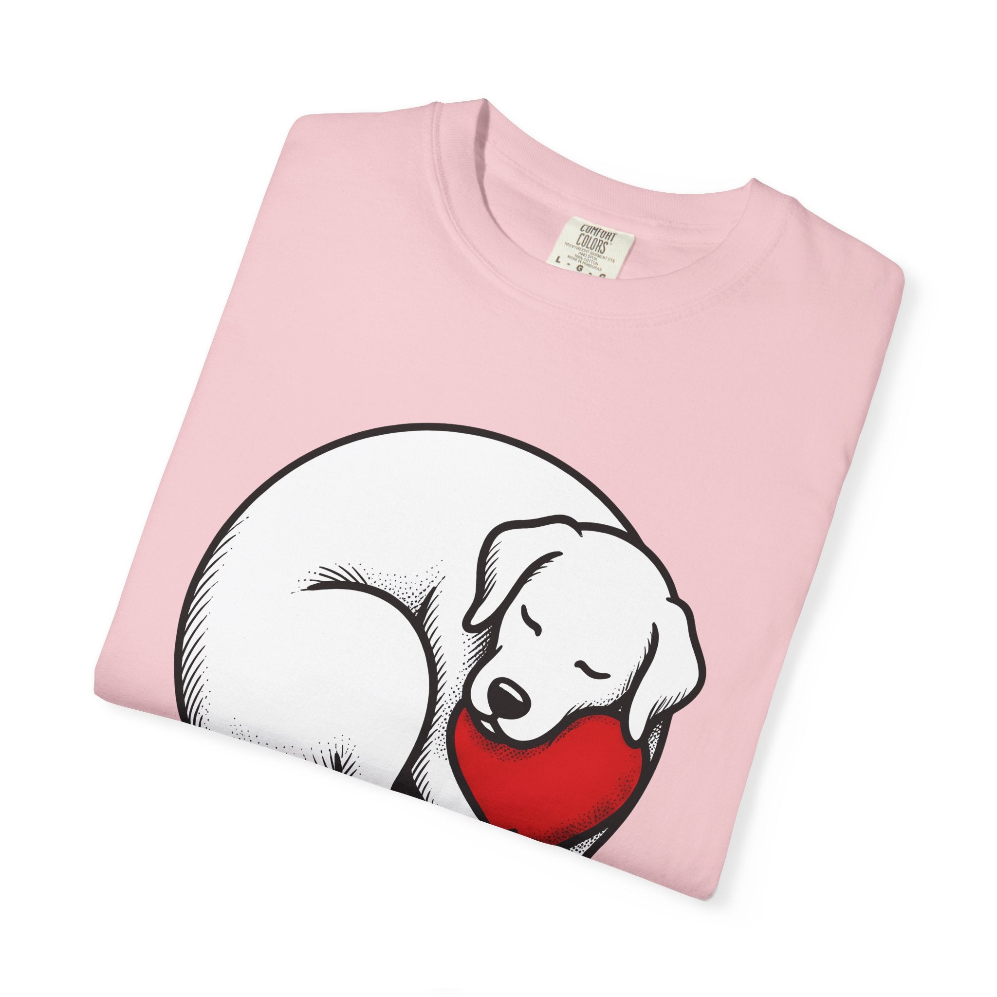Napping Dog Shirt Dog Pet Gift Women Simple Tee Sleeping Dog T-Shirt Dog Fan Canine Tshirt Pet Illustration Retro Love Symbol Tshirt