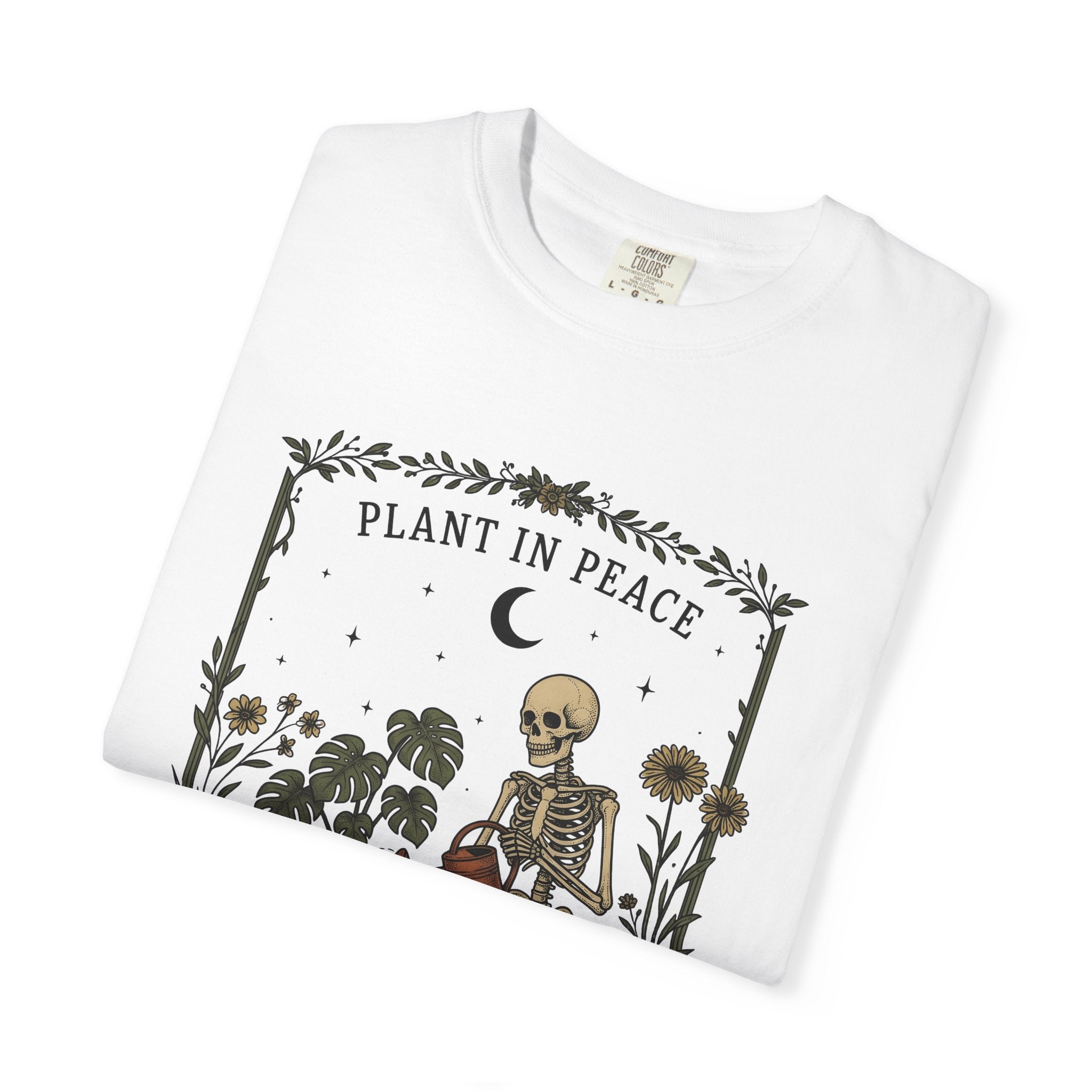 Skeleton Gardening Shirt Halloween Plant Gift Women Boho Tee Bones T-Shirt Spooky Fan Boho Chic Tshirt Floral Graphic Vintage Monstera