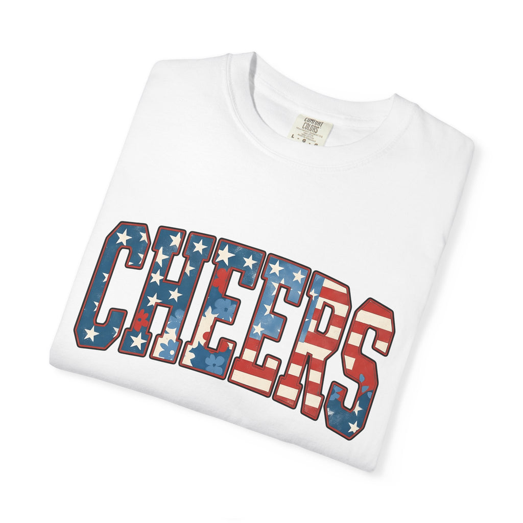 Stars Stripes Print Shirt 4th Of July Gathering Gift Women Retro Tee American Flag T-Shirt Independence Day Fan Patriotic Tshirt Party