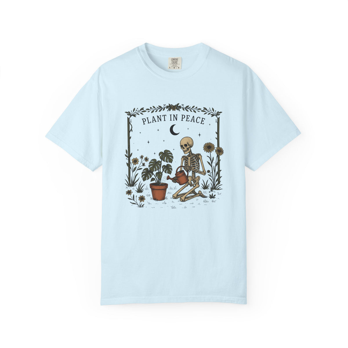 Skeleton Gardening Shirt Halloween Plant Unisex Gift Boho Tee Bones T-Shirt