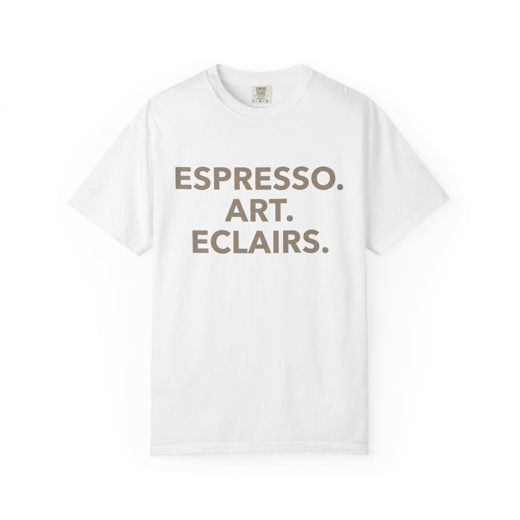 Big Letter Quote Shirt Coffee Bakeware Gift Women Sleek Tee Typography T-Shirt Java Fan Minimalist Tshirt Baking Design Fresh Cook Tshirt