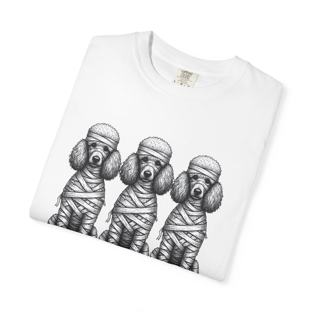 Poodle Set Shirt Dog Halloween Costume Gift Women Cartoon Tee Poodle T-Shirt Dog Fan Toon Tshirt Costume Graphic Rustic Wrap Bandage Tshirt