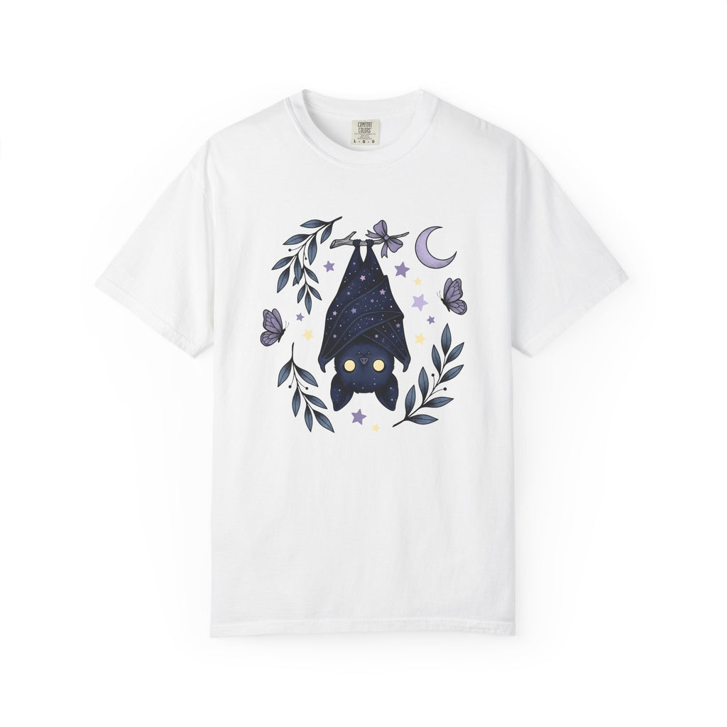 Cute Bat Shirt Boho Chic Gothic Gift Women Whimsical Tee Flying Fox T-Shirt Bohemian Fan Fantasy Tshirt Dark Graphic Mystical Butterfly