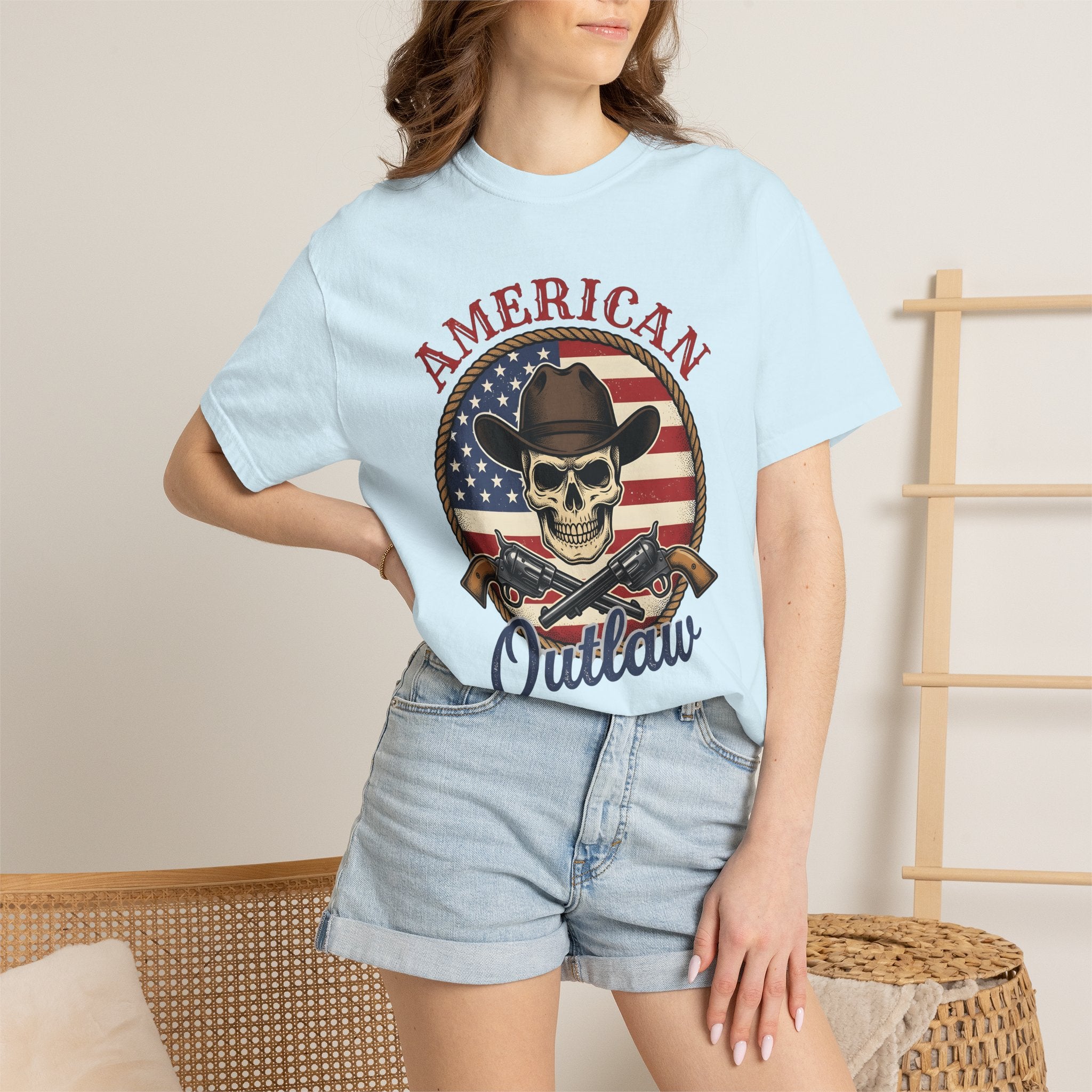 Western Skull Shirt America Cowboy Gift Women Antique Tee Skull T-Shirt American Fan Vintage Tshirt Rodeo Graphic Classic Gun Tshirt