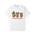 Highland Cow Shirt St Patrick's Day Animal Gift Women Cute Tee Cow T-Shirt St Patricks Fan Cute Tshirt Creature Graphic Cartoon Shamrock