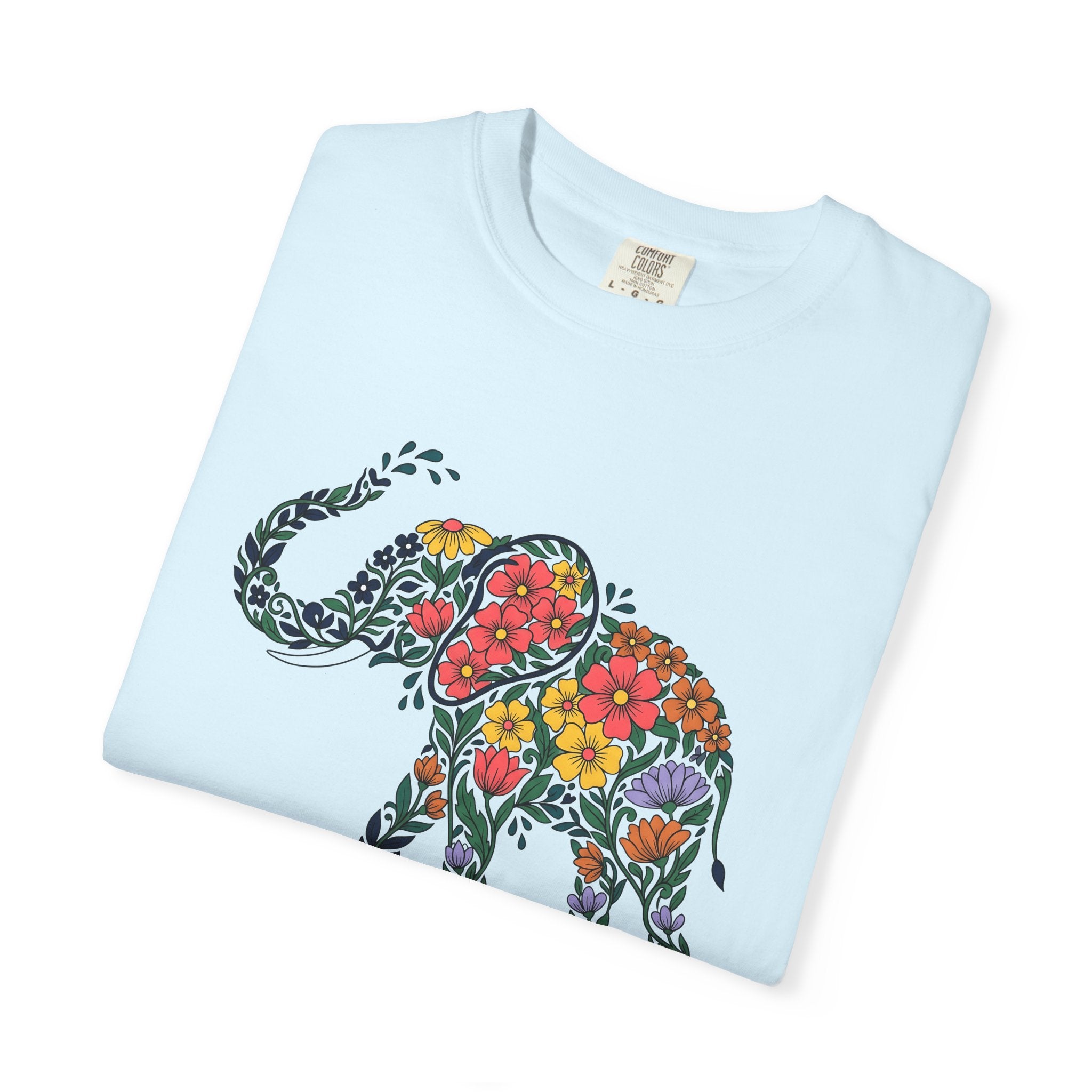 Floral Pachyderm Shirt St. Valentine's Day Critter Gift Women Vintage Tee Elephant T-Shirt Valentine Fan Retro Tshirt Animal Graphic