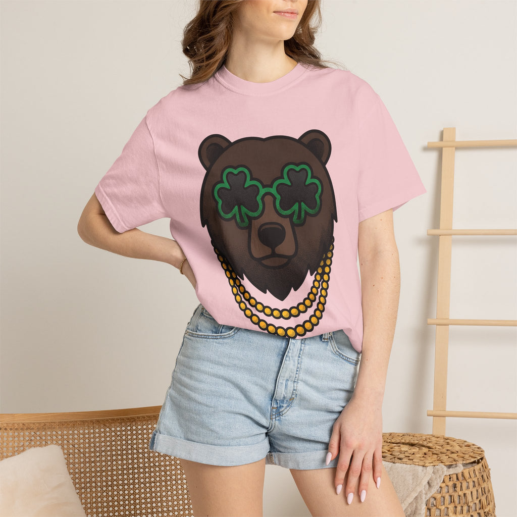 Bear Mug Shirt St Patrick's Day Creature Gift Women Animated Tee Mug T-Shirt Shamrock Fan Cartoon Tshirt Monster Graphic Hand Drawn Green