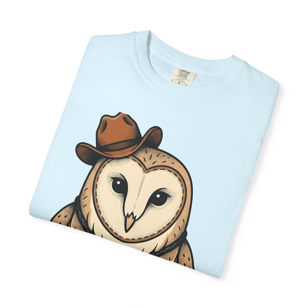 Owl Hat Western Shirt Cowgirl Cowboy Gift Women Line Art Tee Western Hat T-Shirt Rodeo Fan Minimalist Tshirt Cowboy Graphic Classic