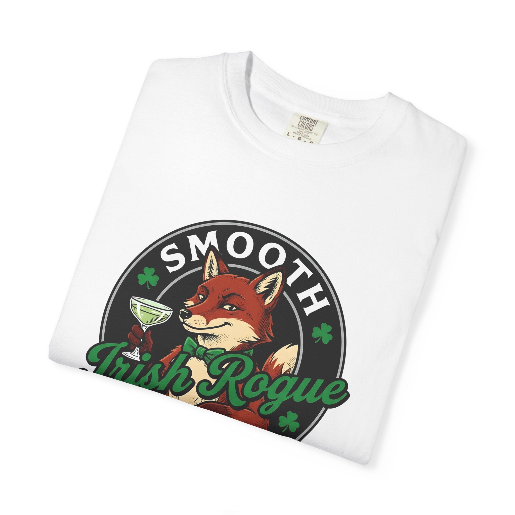Fox Cocktail Shirt St Patrick's Day Animal Gift Women Vintage Tee Cocktail T-Shirt Patrick's Day Fan Retro Tshirt Creature Graphic Hand