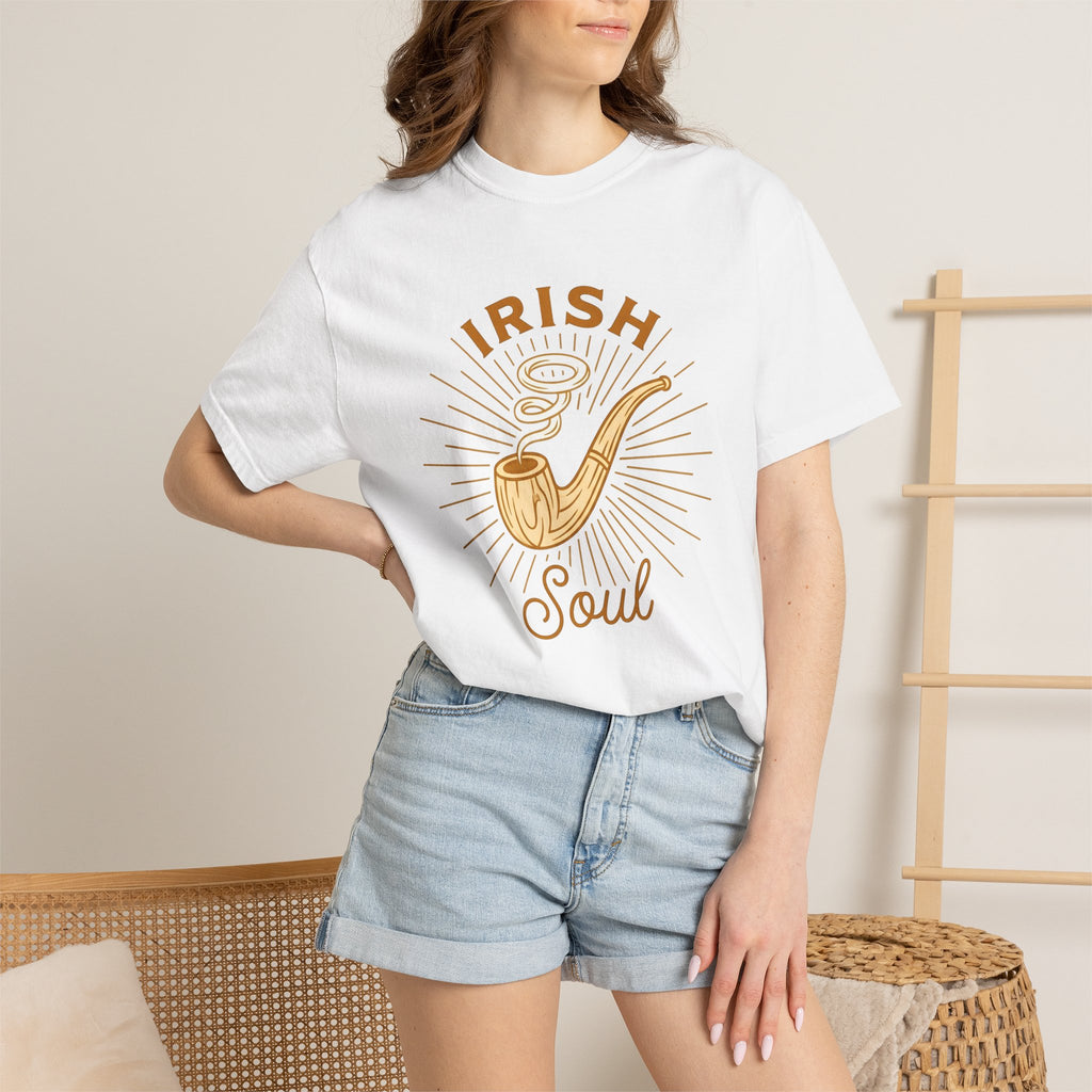 Tobacco Pipe Shirt St Patricks Day Celtic Gift Women Retro Tee Hookah T-Shirt Irish Fan Vintage Tshirt Celtic Graphic Sketch Vapor Tshirt