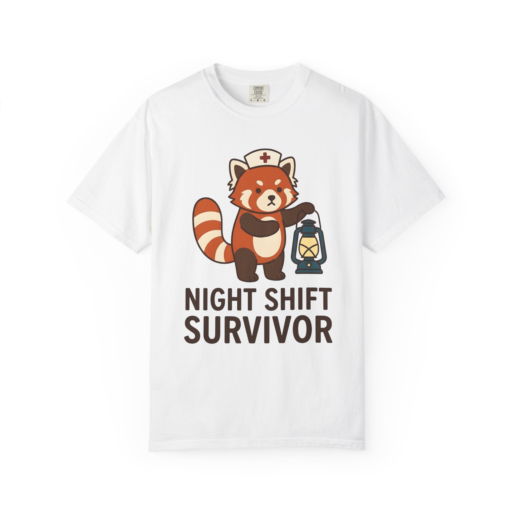 Red Panda Nurse Shirt Nurses Wildlife Gift Women Chibi Tee Panda T-Shirt Nurse Enthusiast Cartoon Tshirt Animal Graphic Animation Lantern