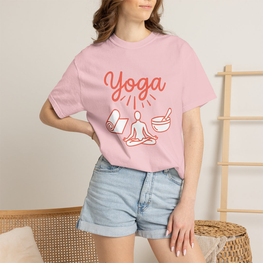 Meditative Pose Shirt Yoga Breathing Gift Women Contemporary Tee Meditation T-Shirt Yogini Enthusiast Modern Tshirt Respiration Graphic