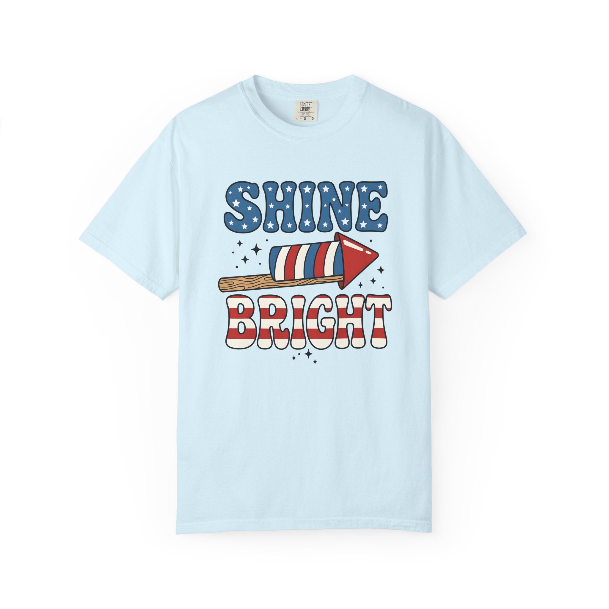 American Firework Shirt 4th Of July Party Gift Women Graphic Tee Fireworks T-Shirt Independence Day Enthusiast Firework Graphic Tshirt