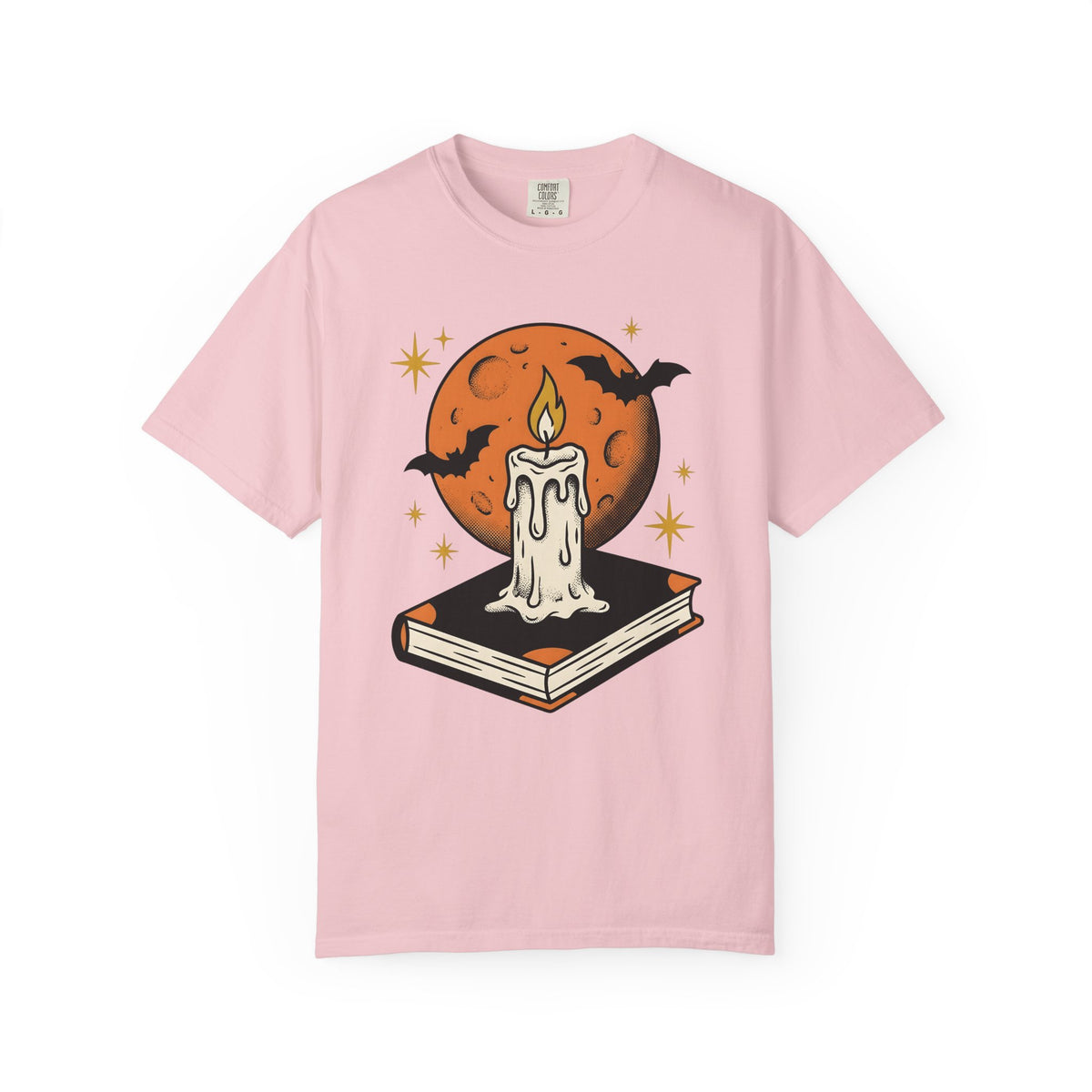 Wax Book Shirt Halloween Magic Gift Women Old School Tee Journal T-Shirt Horror Fan Retro Tshirt Sorcery Graphic Nostalgic Dark Bats Tshirt