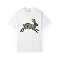Floral Bunny Shirt Easter Animal Gift Women Folk Art Tee Rabbit T-Shirt Easter Fan Bunny Tshirt Naive Art Graphic Vintage Botanical Tshirt