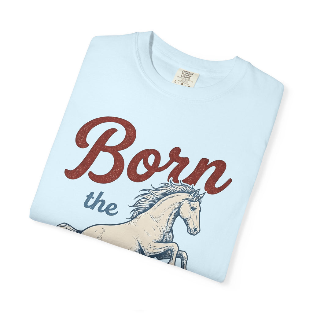 Prancing Horse Shirt America Independence Gift Women Classic Tee Stallion T-Shirt Patriot Fan Vintage Tshirt Liberty Graphic Line Art