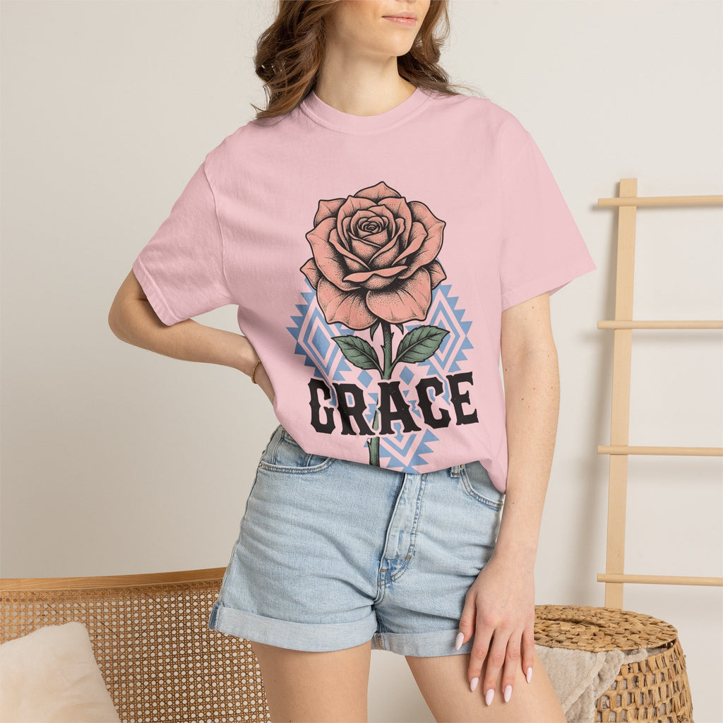 Rose Bloom Shirt Cowgirl Botanical Gift Women Rustic Tee Flower T-Shirt Cowgirl Fan Floral Tshirt Vintage Illustration Retro Shape Design
