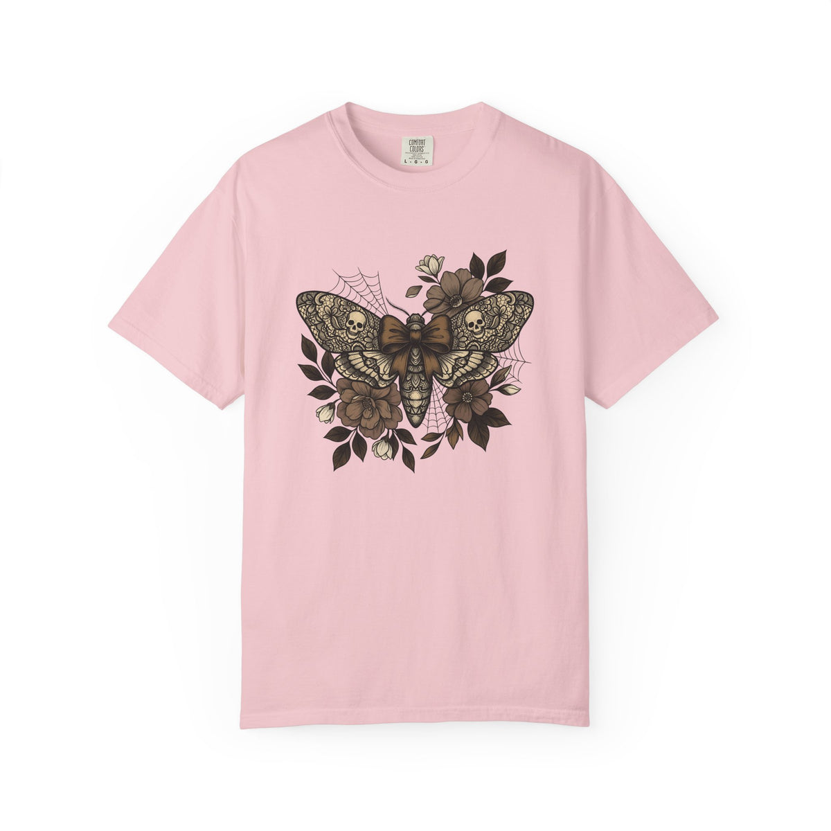 Skull Moth Shirt Halloween Design Unisex Gift Sketch Tee Deathshead Moth T-Shirt