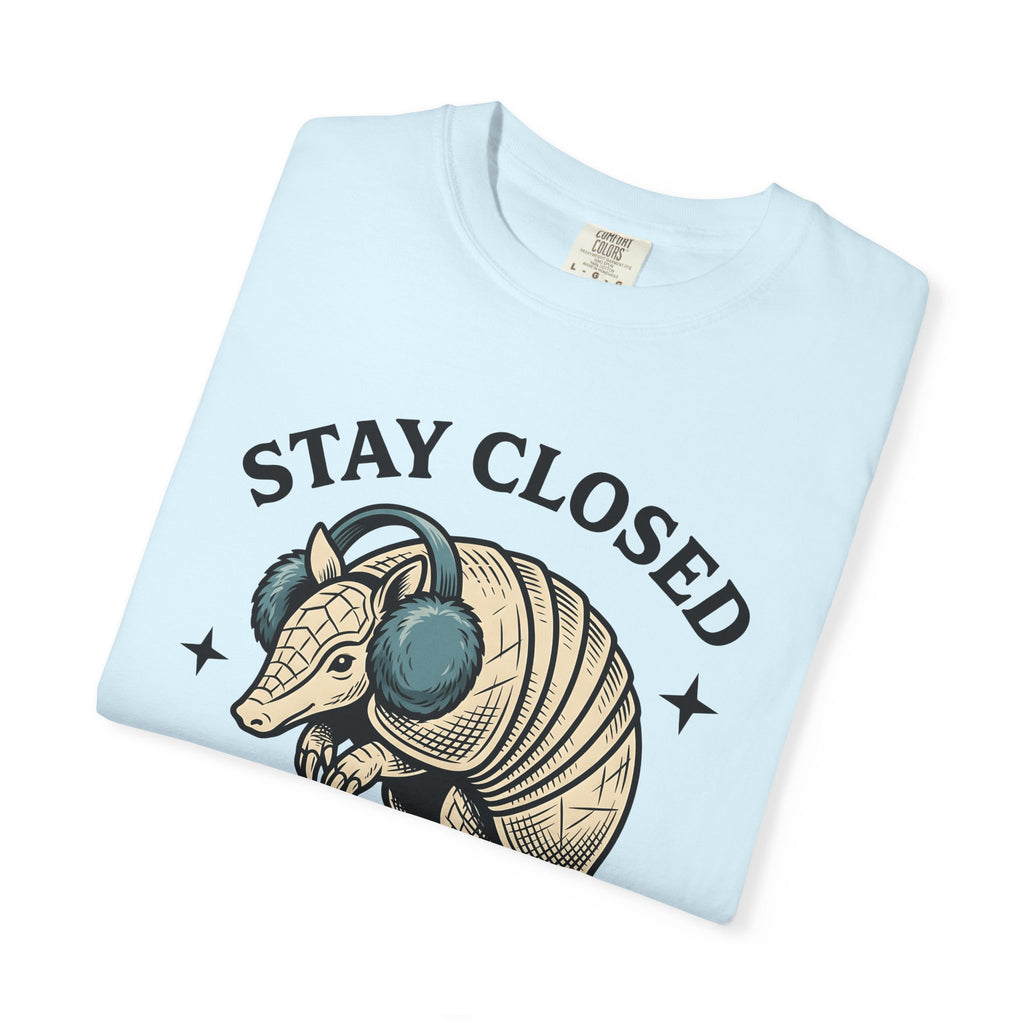 Armadillo Ear Muffs Shirt Funny Critter Gift Women Rustic Tee Armadillo Earmuffs T-Shirt Humor Fan Rustic Art Tshirt Animal Graphic Doodle