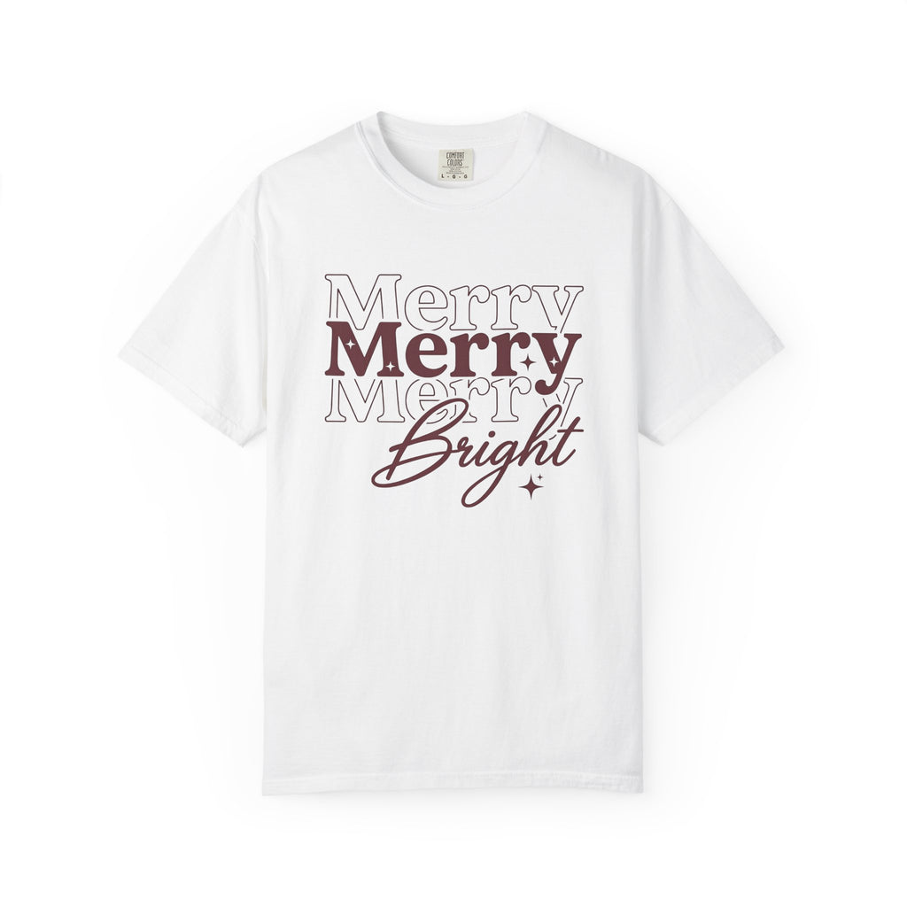 Joyful Phrase Shirt Christmas Event Gift Women Fresh Tee Quote T-Shirt Holiday Fan Trendy Tshirt Party Graphic Crisp Shines Tshirt