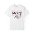 Joyful Phrase Shirt Christmas Event Gift Women Fresh Tee Quote T-Shirt Holiday Fan Trendy Tshirt Party Graphic Crisp Shines Tshirt