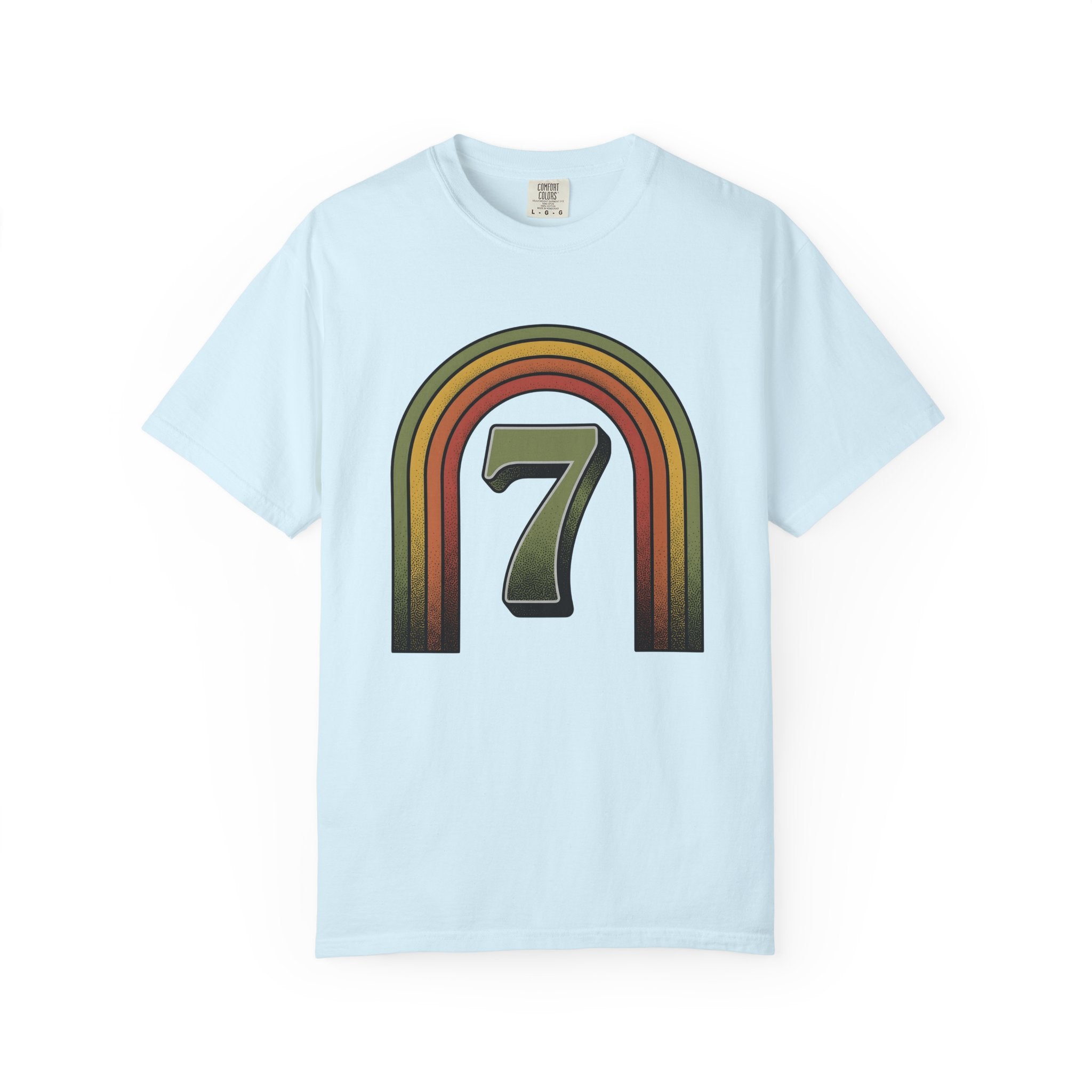 Classic Rainbow Shirt St. Patrick's Day Symbol Gift Women Hand Drawn Tee Rainbow T-Shirt Shamrock Fan Illustrated Tshirt Icon Graphic Sketch