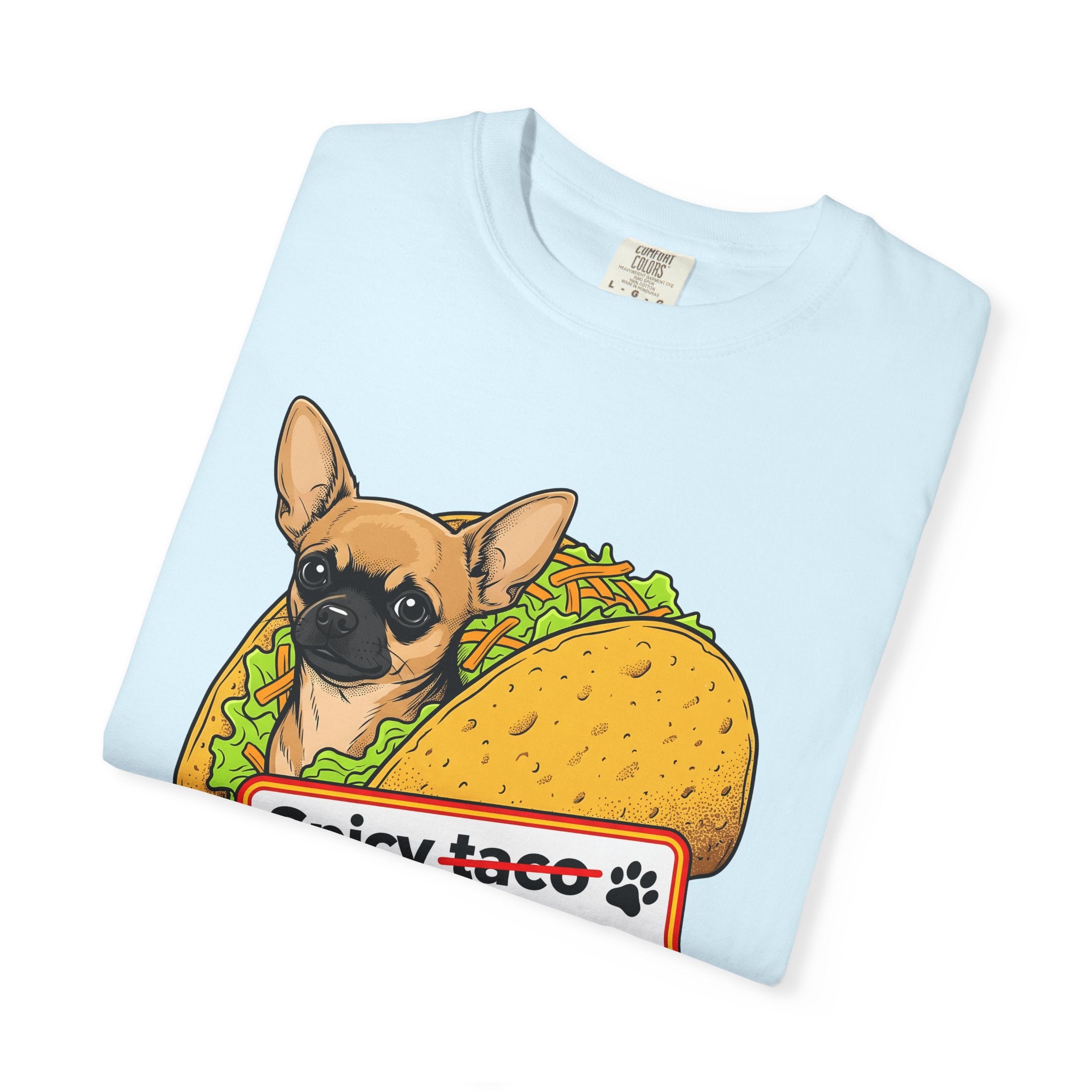 Chihuahua Taco Shirt Dog Treats Gift Women Animated Tee Taco T-Shirt Dog Fan Cartoon Tshirt Snack Graphic Bright Cheese Slice Tshirt