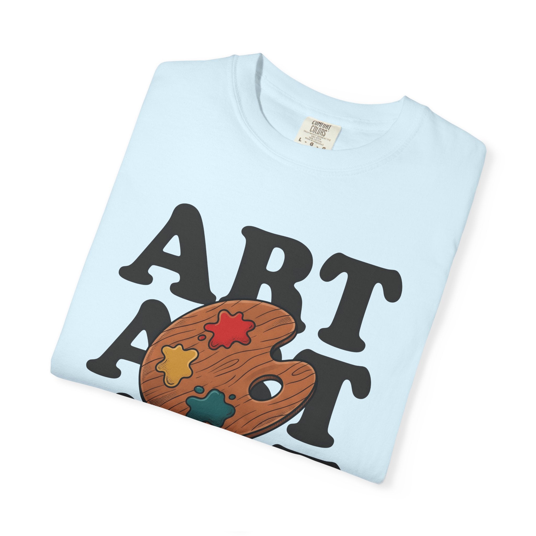 Paint Palette Shirt Art Teacher Creative Gift Women Bold Graphic Tee Palette T-Shirt Artistic Enthusiast Graphic Tshirt Imaginative Graphic