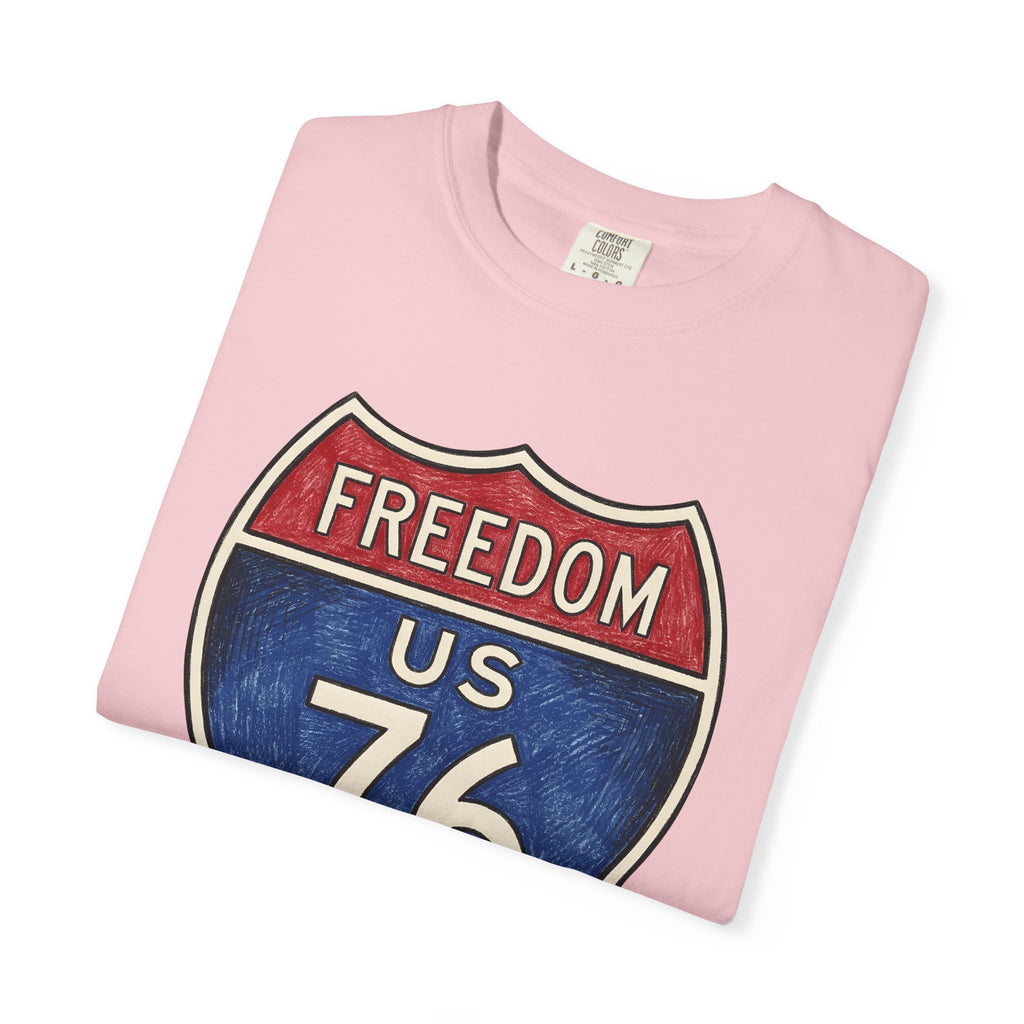 Street Sign Shirt America Independence Gift Women Usa Colors Tee Road Sign T-Shirt American Fan Patriotic Tshirt Liberty Graphic Old School