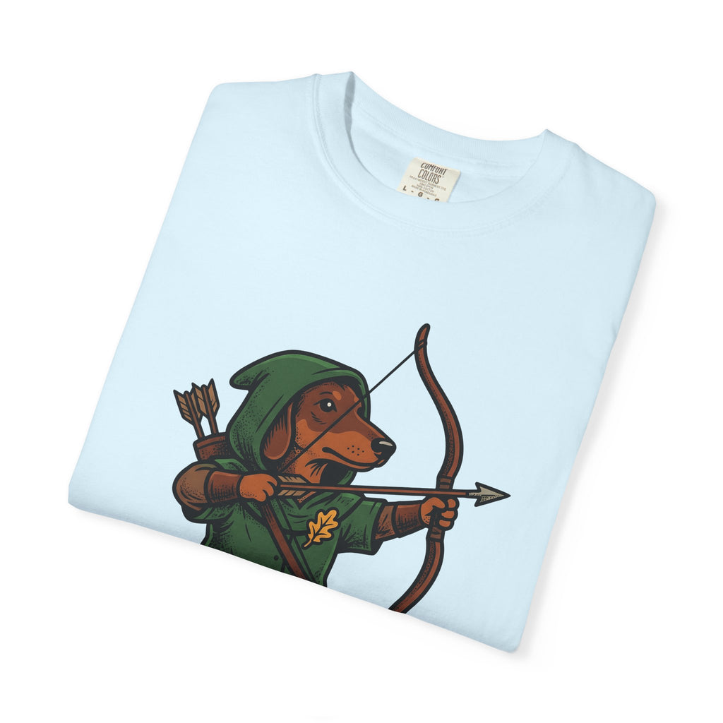 Dachshund Archer Shirt Dog Magic Gift Women Comic Tee Wiener Dog T-Shirt Dog Fan Cartoon Tshirt Magical Graphic Sketch Bow Tshirt